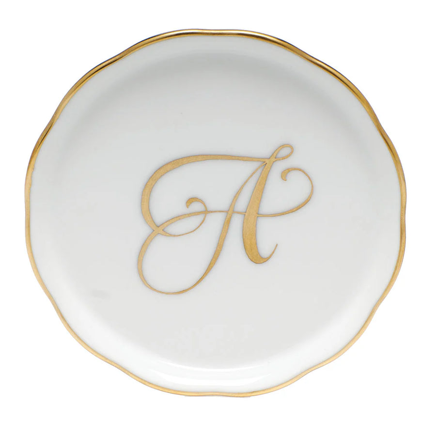 Herend Monogrammed Ring Dish