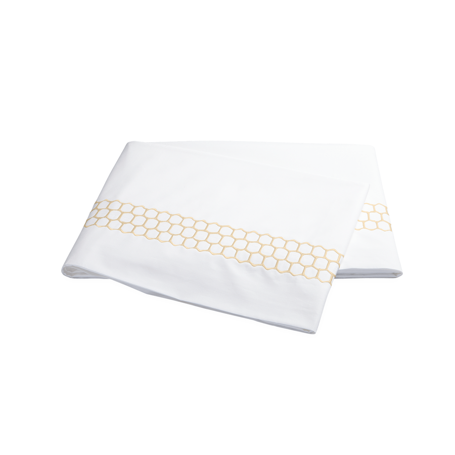 Walter and Doshi Wedding Registry: Matouk Truffle Liana Queen Flat Sheet