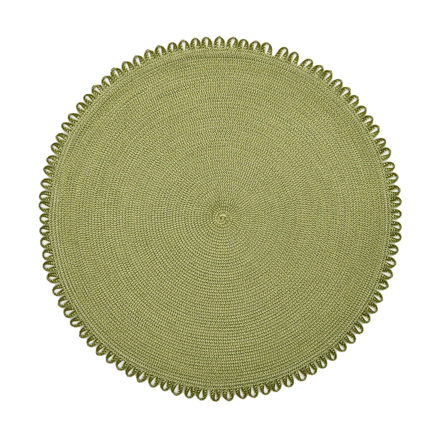 Richardson-Pierce Wedding Registry: Deborah Rhodes Looped Edge Moss Canary Placemat