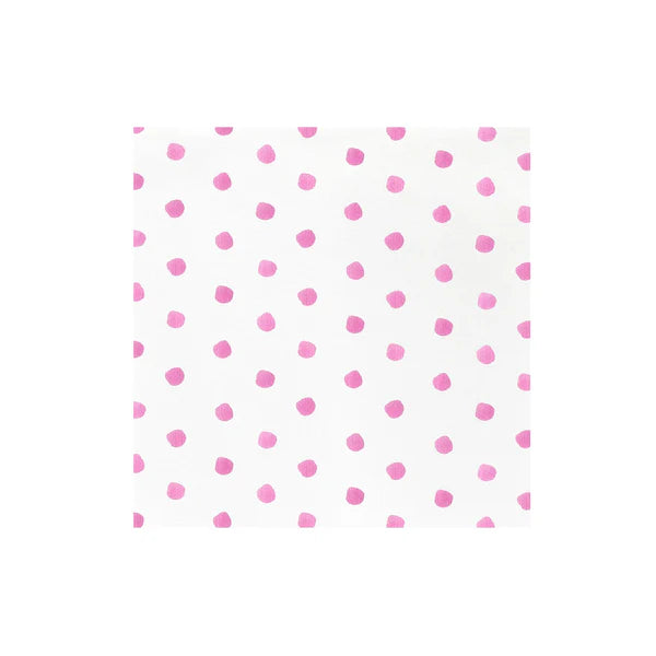 Vietri Papersoft Dot Pink Dinner Napkins - Pack of 20