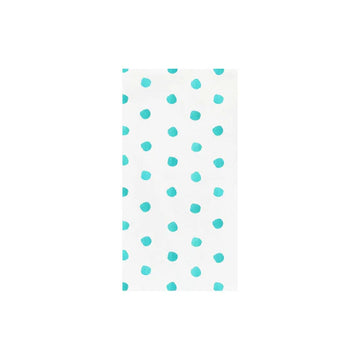 Vietri Papersoft Napkins Aqua Dot Guest Towels - Pack of 20