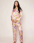 Petite Plume Blush Brilliant Botanical Silk Pajama Set