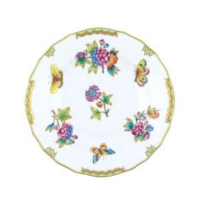 Stoughton-Bunting Registry: Herend Queen Victoria Green Dessert Plate