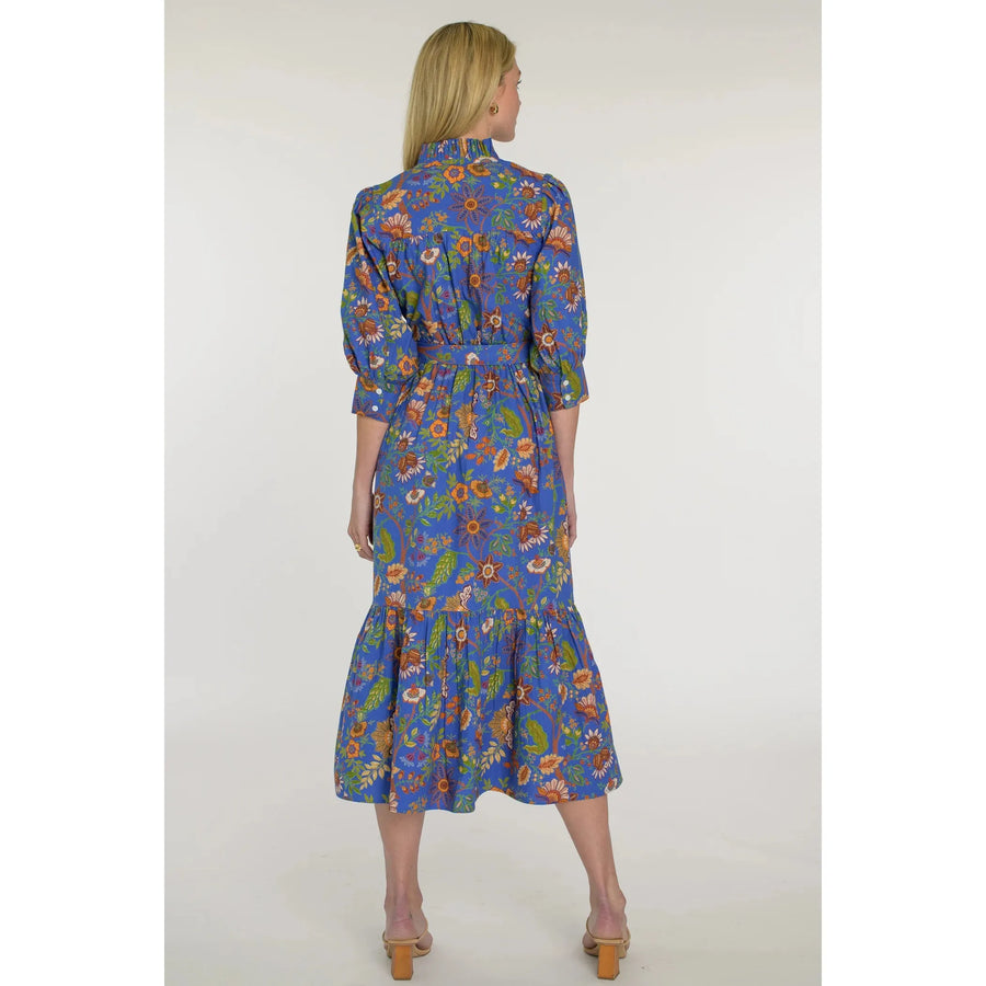 Elizabeth James The Label Bonnie Dress in Secret Garden Sapphire