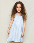 Petite Plume Charlotte Nightgown Light Blue Gingham