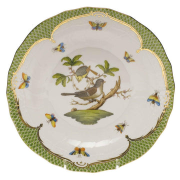 Hunt-Puth Wedding Registry: Rothschild Bird Green Border Dessert Plate