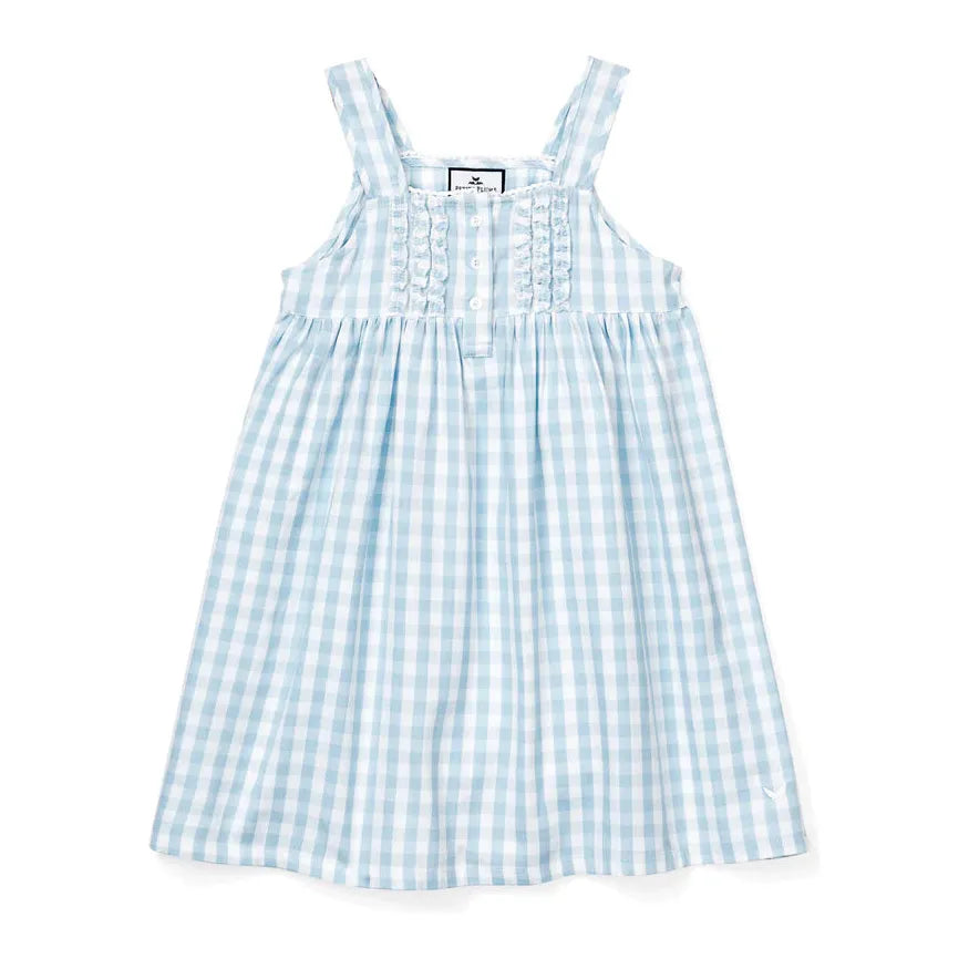 Petite Plume Charlotte Nightgown Light Blue Gingham