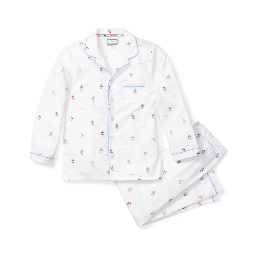 Petite Plume Bateau Twill Pajama Set