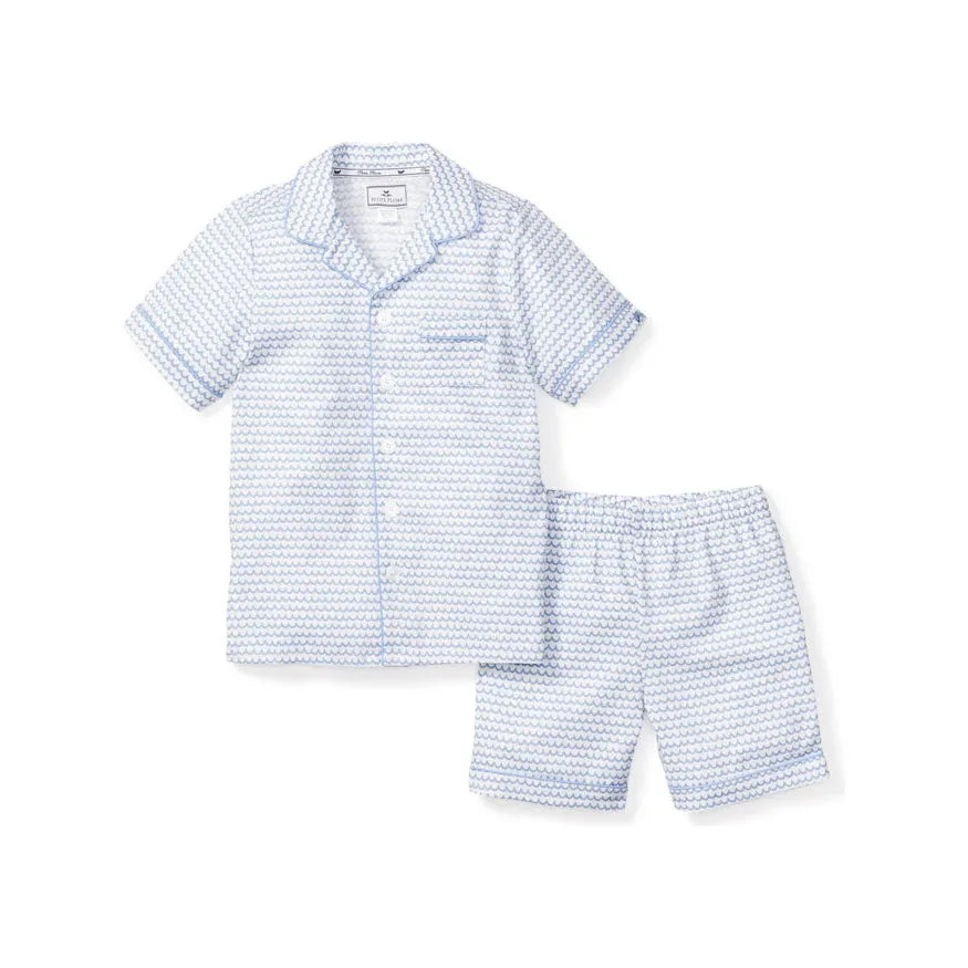 Petite Plume La Mer Twill Pajama Short Set