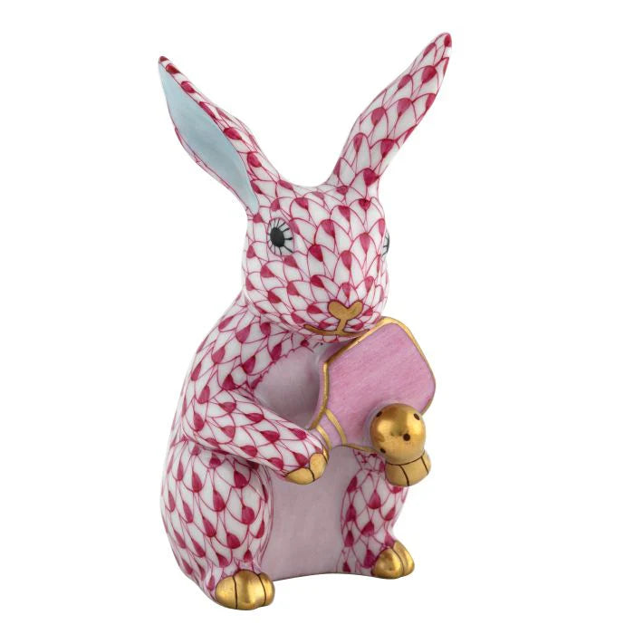 Herend Pickleball Bunny - Raspberry