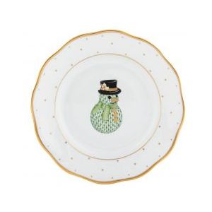 Richardson-Pierce Wedding Registry: Herend Christmas Snowman Dessert Plate