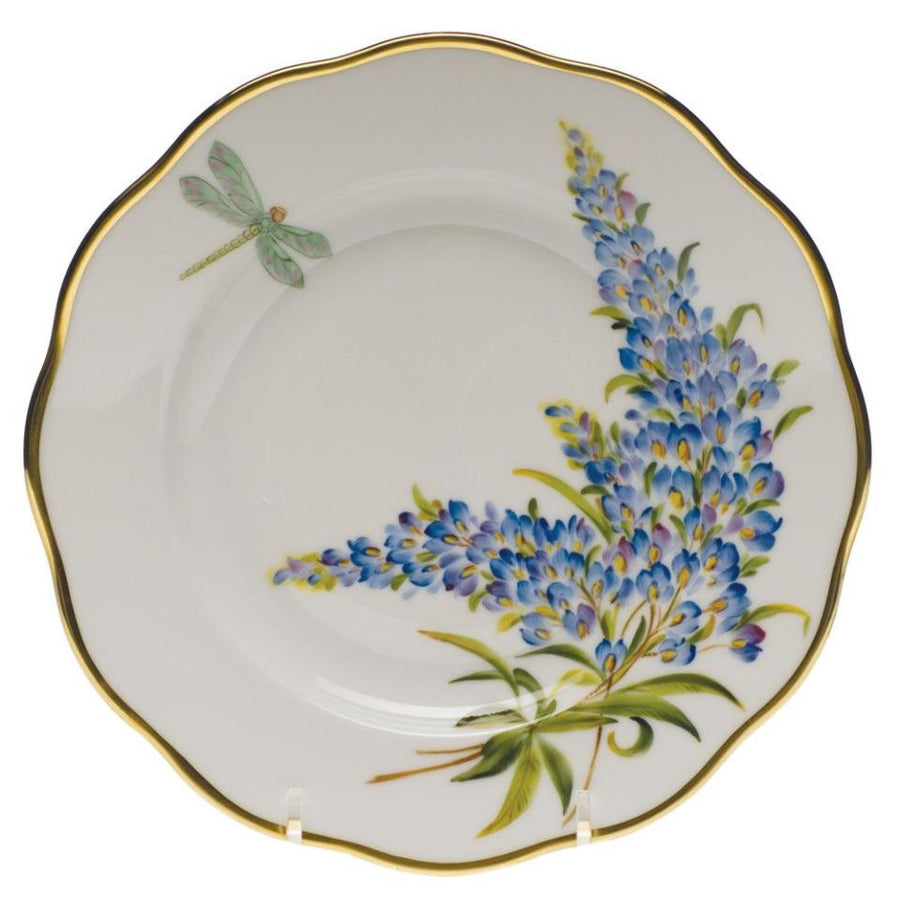 Cowden and Galvin Wedding Registry: Herend American Wildflower Salad Plate - Texas Bluebonnet