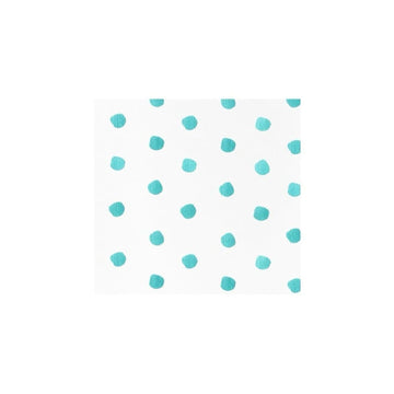 Vietri Papersoft Napkins Aqua Dot Cocktail - Pack of 20