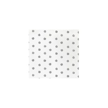 Vietri Papersoft Napkins - Dot Light Gray : Cocktail - Pack of 20