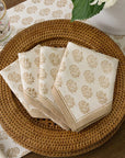 Pomegranate Anika Beige Napkins Set of 4