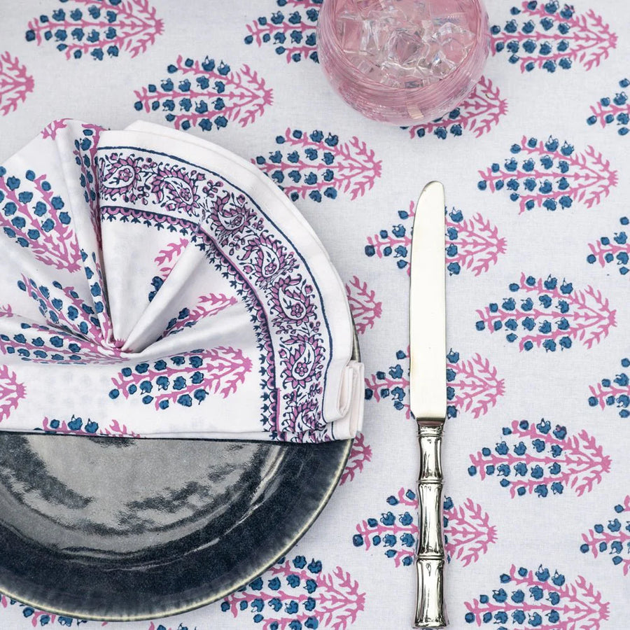 Pomegranate Sagar Blue & Magenta Tablecloth