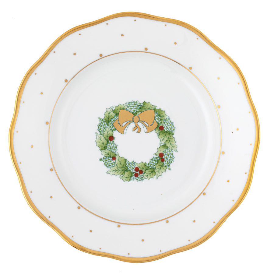 Herend Christmas Wreath Dessert Plate