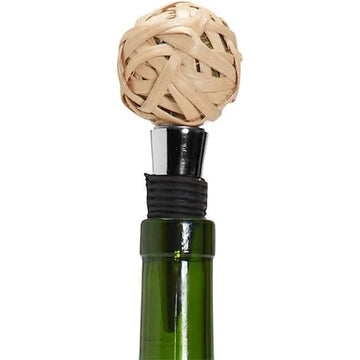 Two's Company Raffia Knot Bottle Stopper