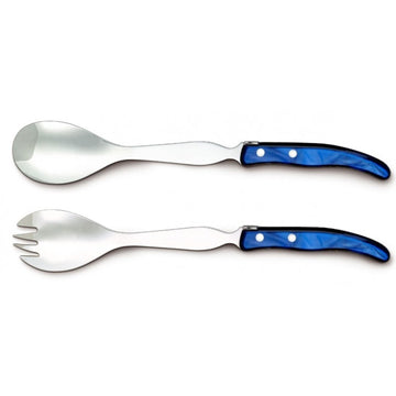 Berlingot Salad Servers in Turquoise